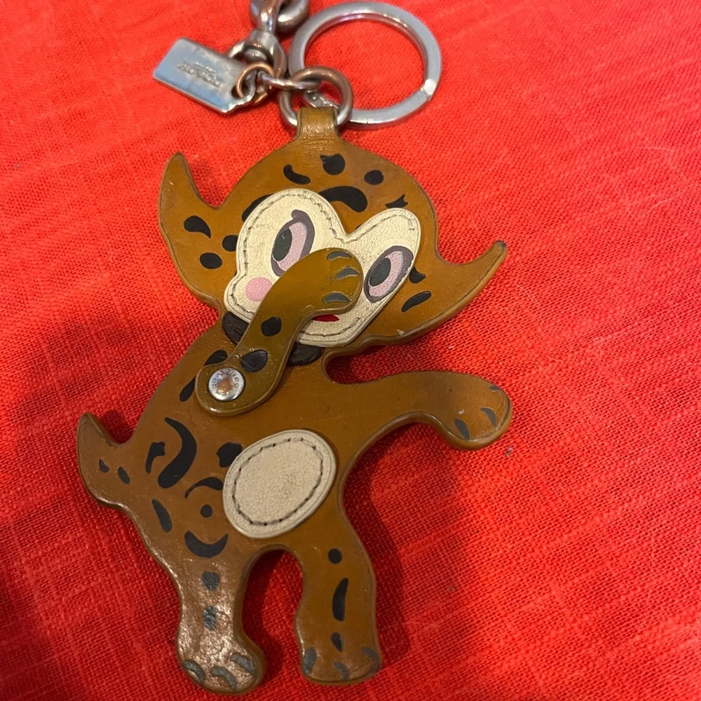 Coach Baseman X Coach Buster Le Fauve Key Ring Purse Bag Charm F58071 Rare - Picture 7 of 12